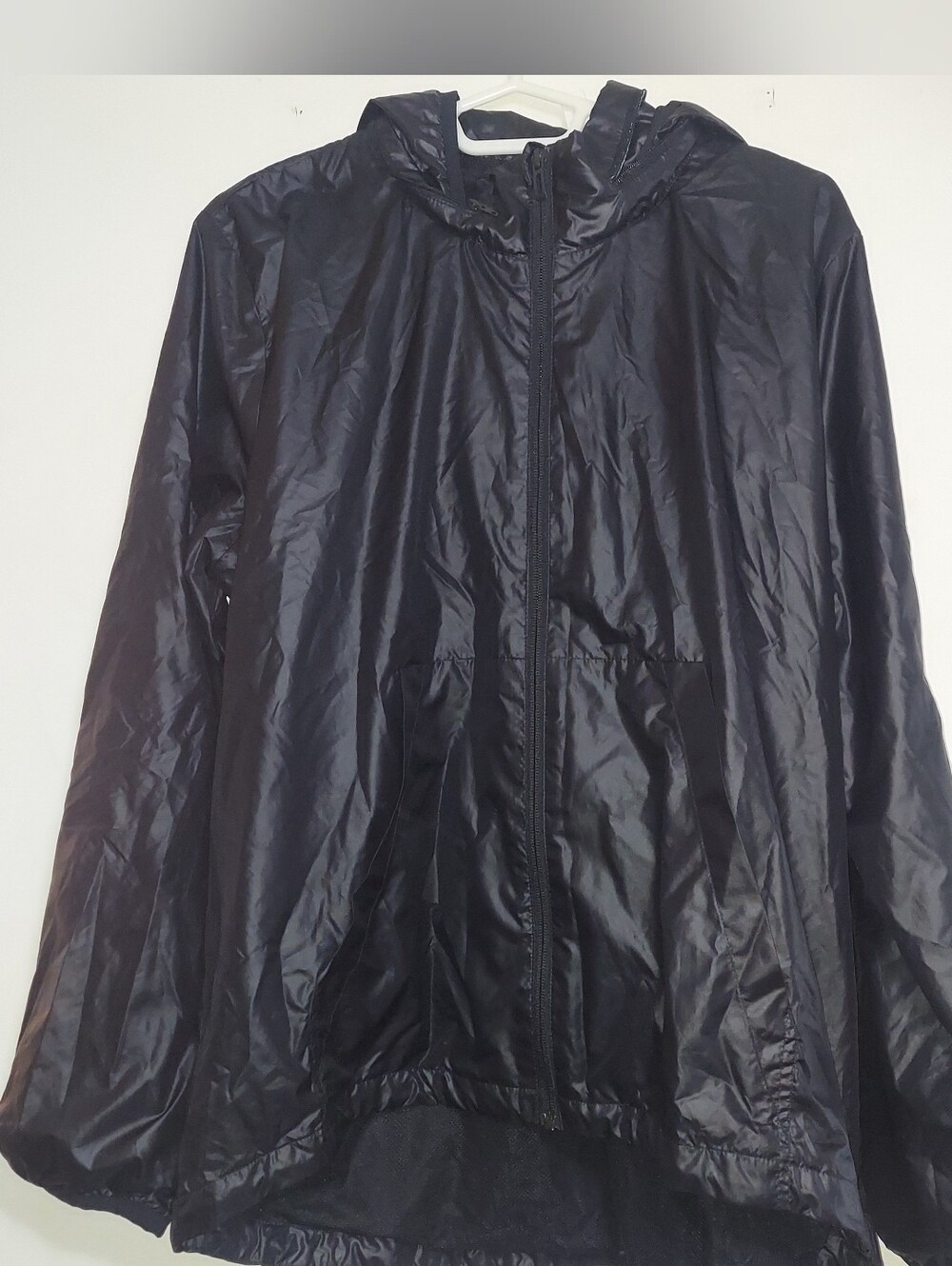 Adidas Black Hooded Lightweight Windbreaker Jacket